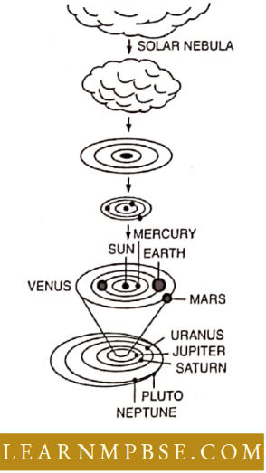 Origin Of Life Schematic Representation Of Condensation Of Solar Nebula