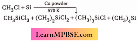 P Block Elements Silicon Is Heated With Methyl Chloride Of Tetramethylsilance