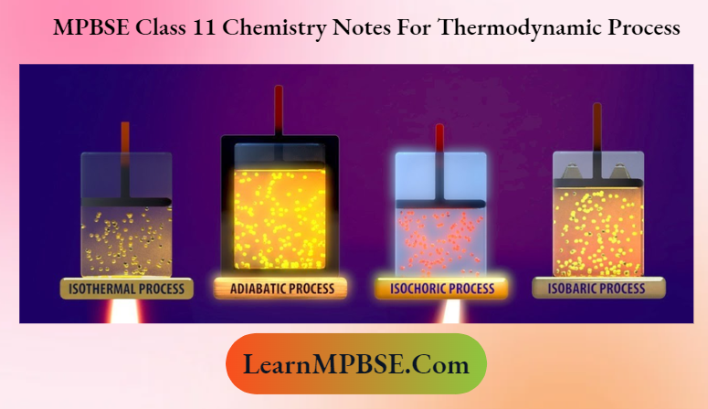 MPBSE Class 11 Chemistry Notes For Thermodynamic Process
