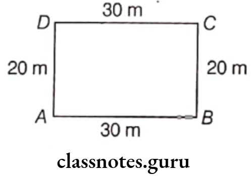 Class 6 Maths Chapter 10 Mensuration Perimeter of a rectangle Example 5
